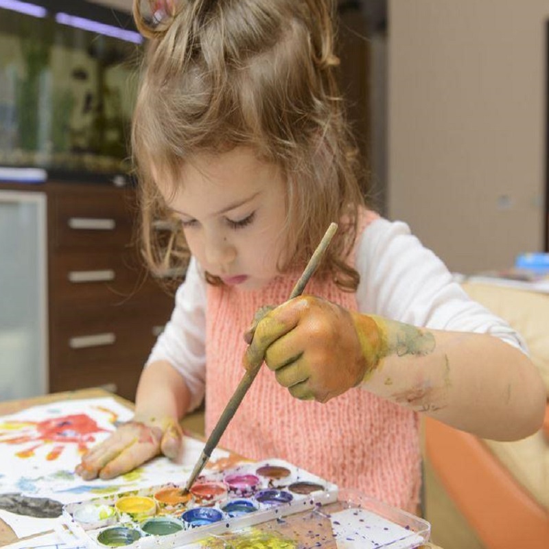 Child painting
